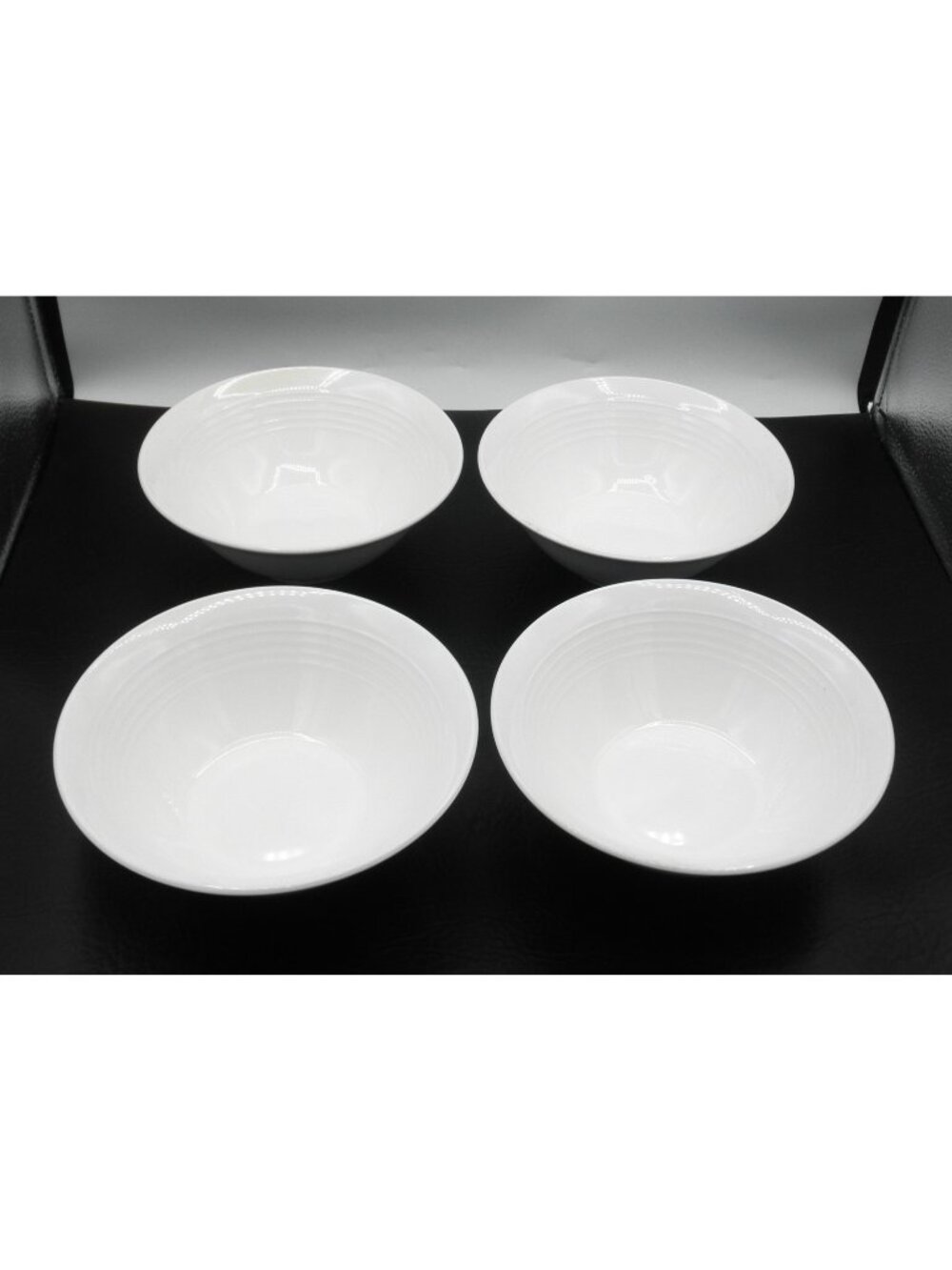 Food Network Ripple 7 In. Soup/Cereal Bowls Set of 4 Pattern Code FOWRIP Retired